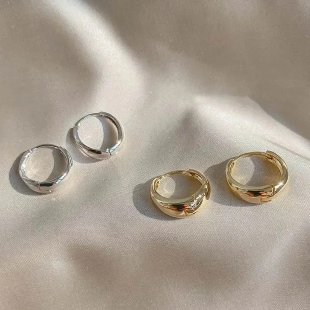 Sterling Silver Minimalist Classic Hoop Earrings
